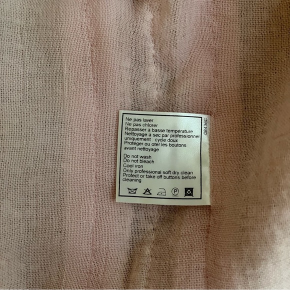 ❌SOLD❌ CHANEL 1999 SS Vintage Pink Beige Tweed Jacket CC Logo FR44 Large L Auth - Picture 11 of 17